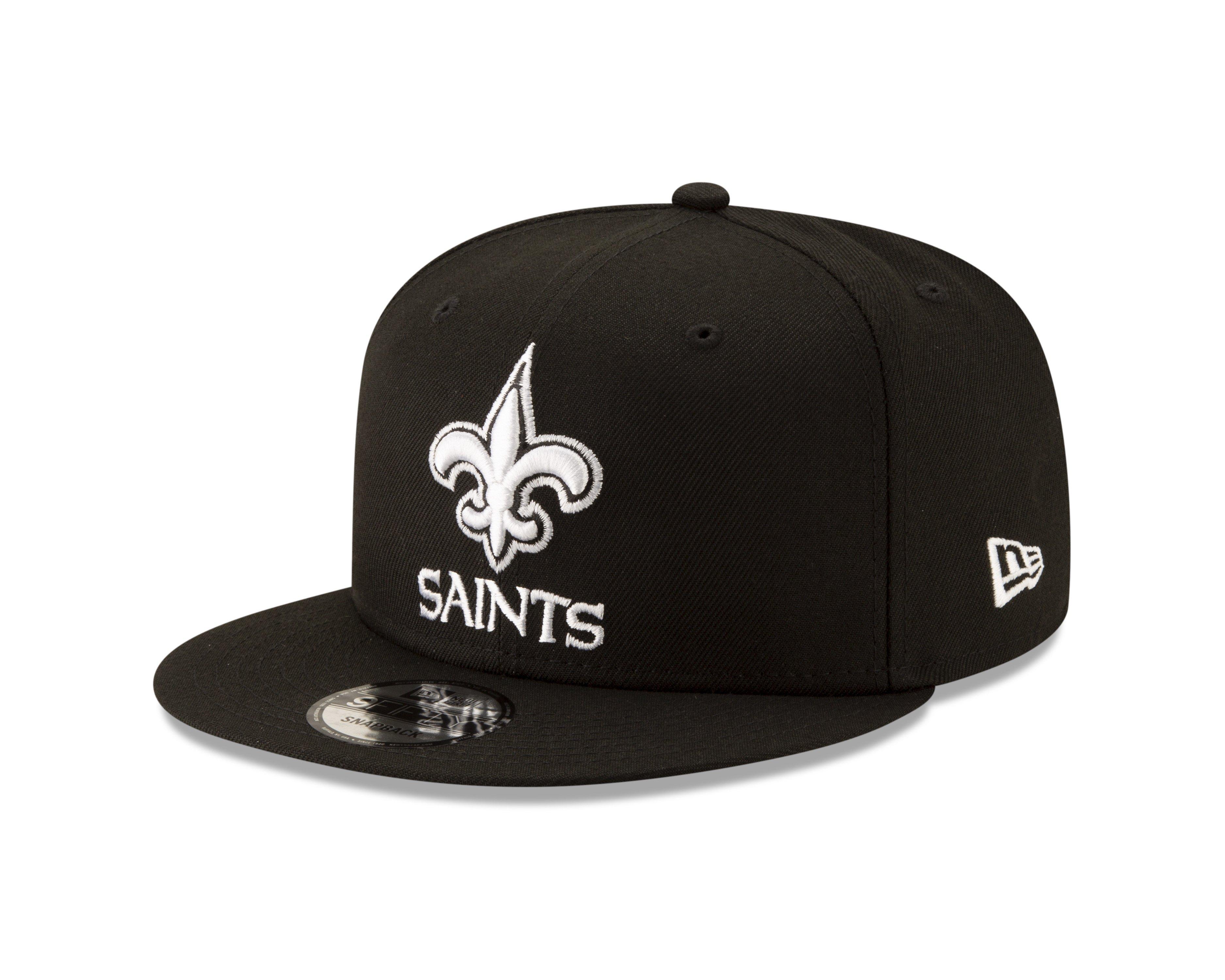New Era New Orleans Saints 9FIFTY Snapback Hat - Black/White - BLACK/WHITE